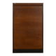 Tambour cabinet from the 1950s, dark stained oak veneer