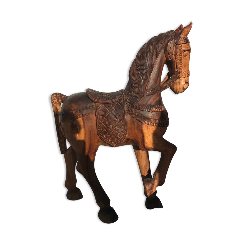 Cheval en bois brut | Selency