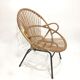 Fauteuil rotin coquille
