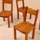 Solid elm chairs, 1980s