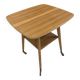Scandinavian vintage 50s wooden side table with a swivel top.