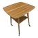 Scandinavian vintage 50s wooden side table with a swivel top.