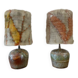 2 vintage ceramic lamps 50s 60s