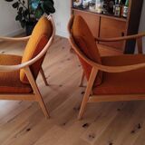 Paire de fauteuils scandinave wrenger