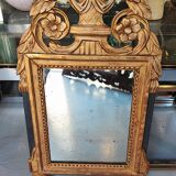 Louis XIV mirror in carved gilded wood, 18th century - 75 cm