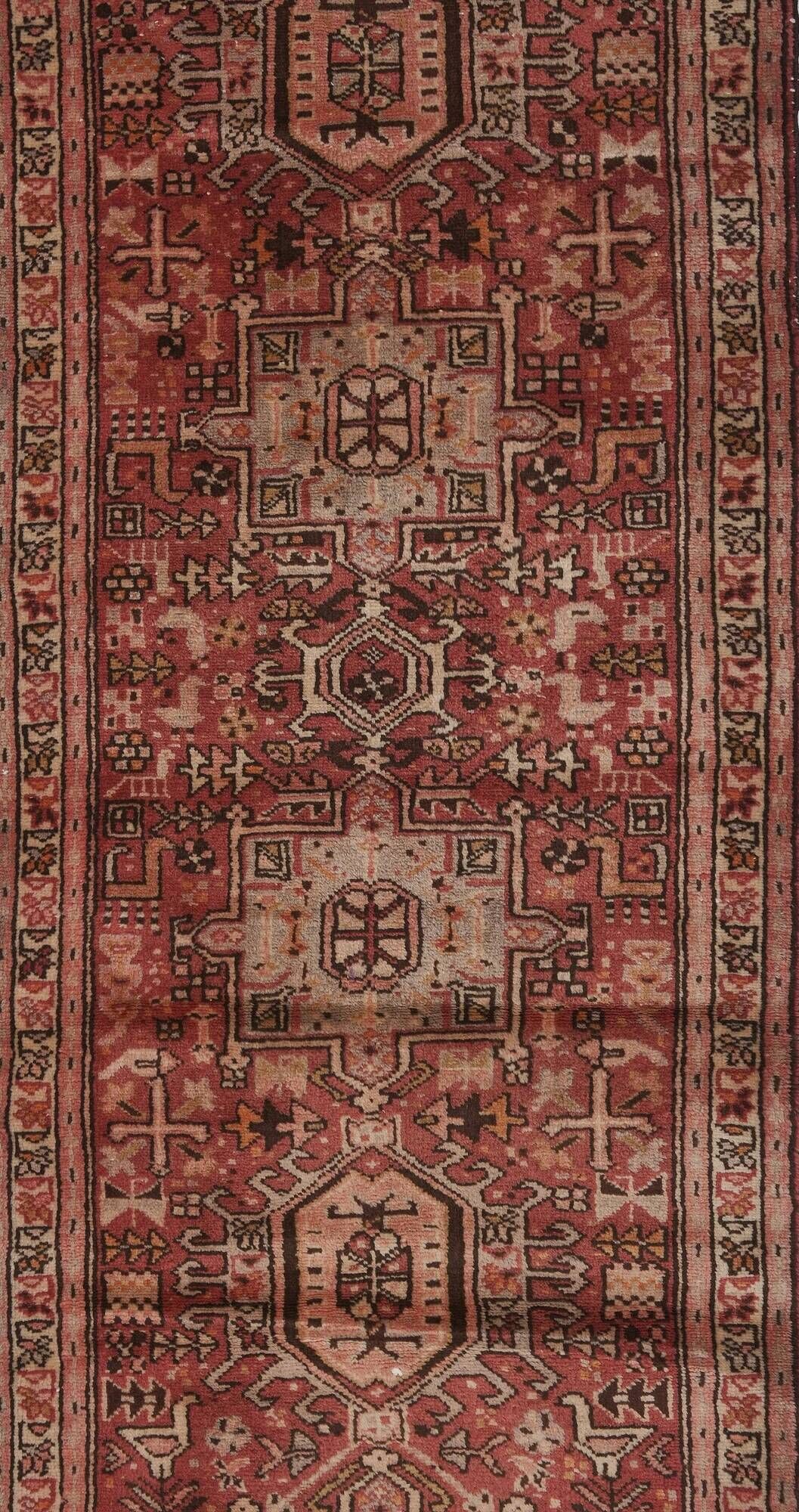 Vintage Turkish hallway rug 84x388 cm