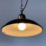 Industrial Brown Enamel Factory Pendant Lamp , 1960s