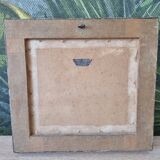 Painting in old patinated wooden frame