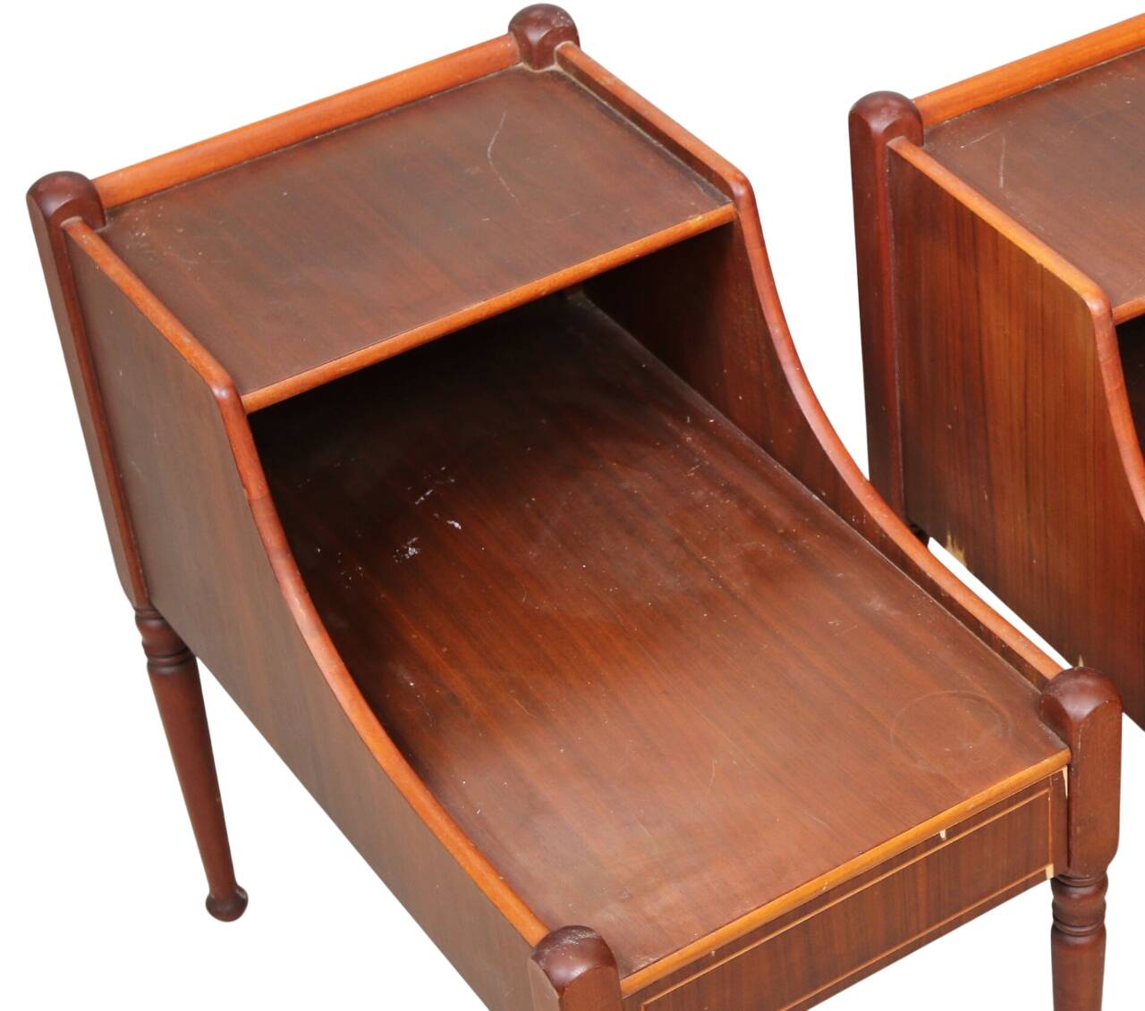 Pair of Vintage Danish Mahogany Bedside Tables – 1950s