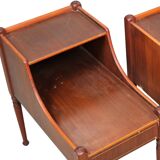 Pair of Vintage Danish Mahogany Bedside Tables – 1950s