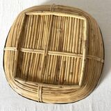 Rattan and brass basket 1960
