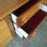 Large vintage row in blond wood