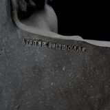 Terracotta bust of the smiling angel from Reims Cathedral with base