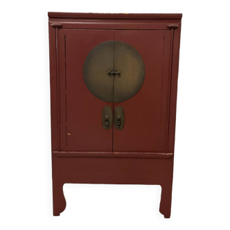 Burgundy Chinese cabinet