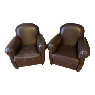 Paire de fauteuils club