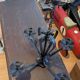 Black Vintage Wrought Iron 4 Light Chandelier - Spanish / Medieval Style