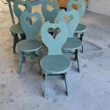 6 heart chairs