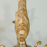 Bronze vintage five-pointed chandelier