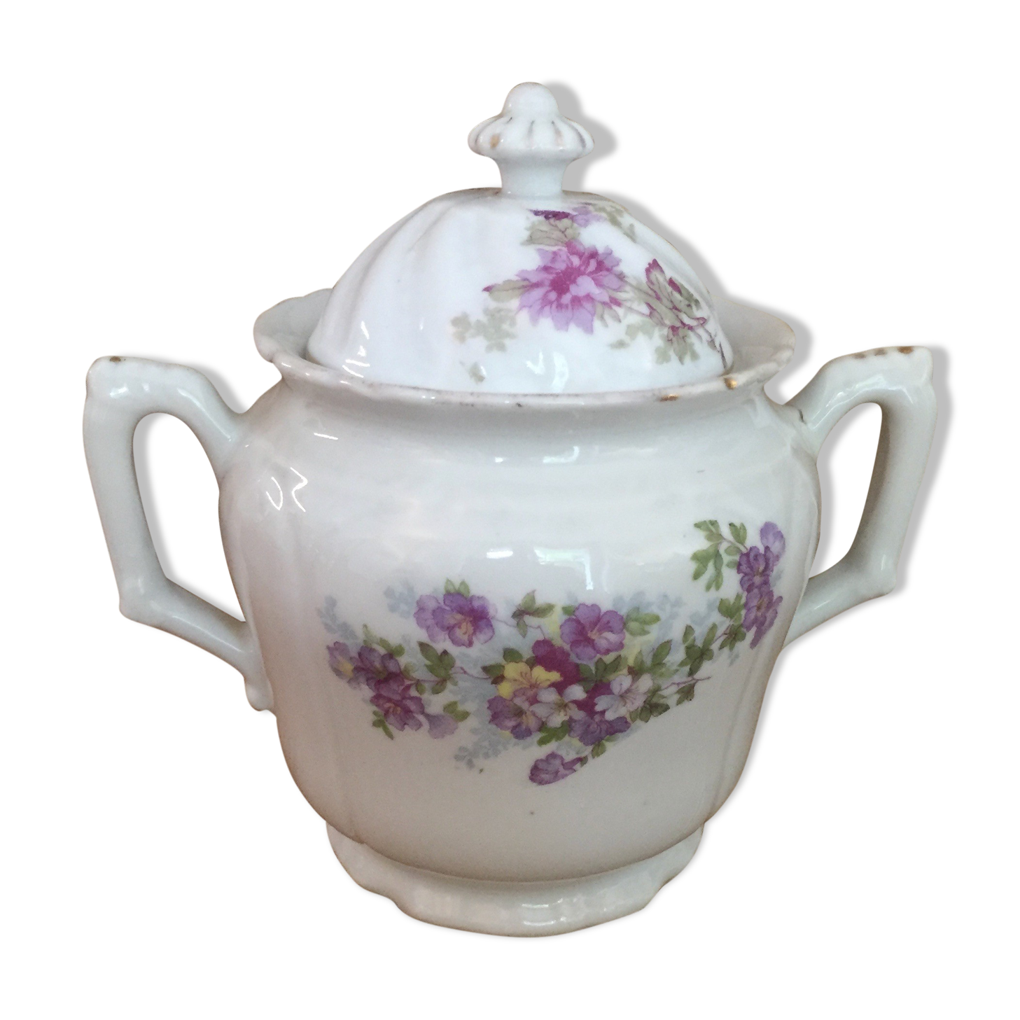 Ancient porcelain sugar bowl