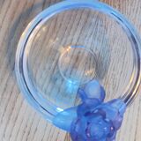 Daum France decorative bowl – Crystal paste – Blue flower – Brand