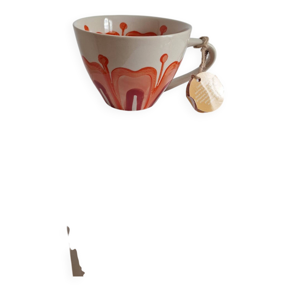 Mug grande tasse Amadeus collection Debbie France orange rouge, neuve