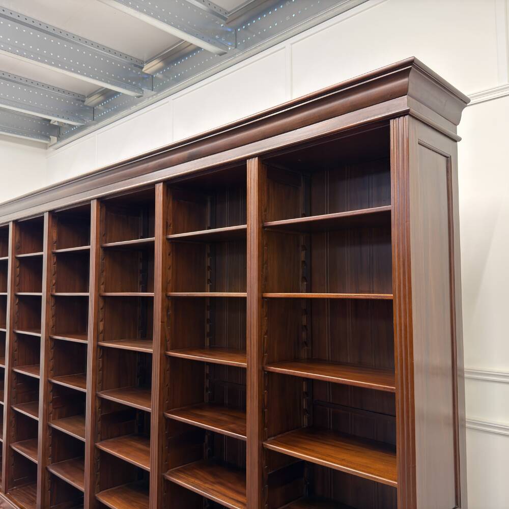 Large Classic English Open Bookcase