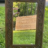 Large carved wooden mirror in Art Nouveau style