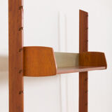 Ergo Wall Unit in teak with floating sideboard and a shelf by J. Texmon for Blindheim Møbelfabrikk