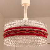 Glass and plexiglass pendant light, 1970