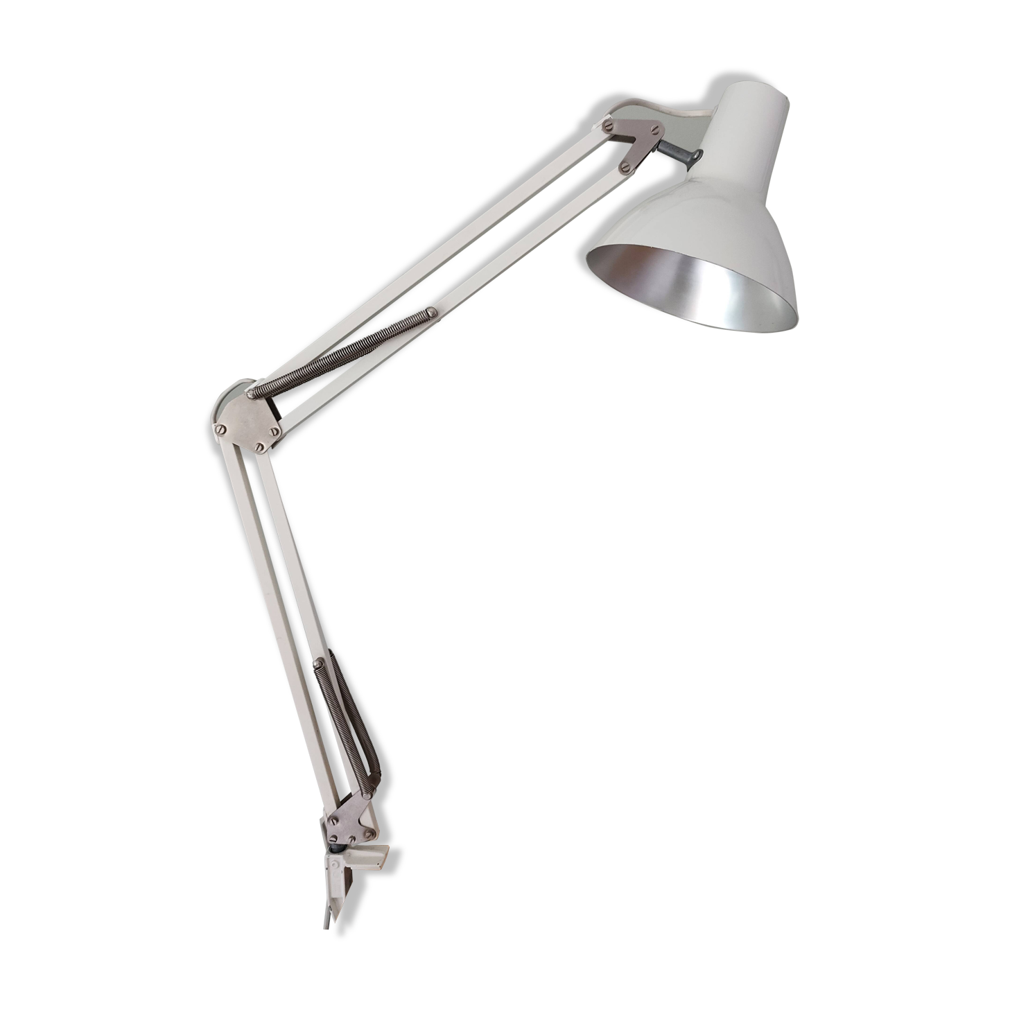 White articulated desk lamp