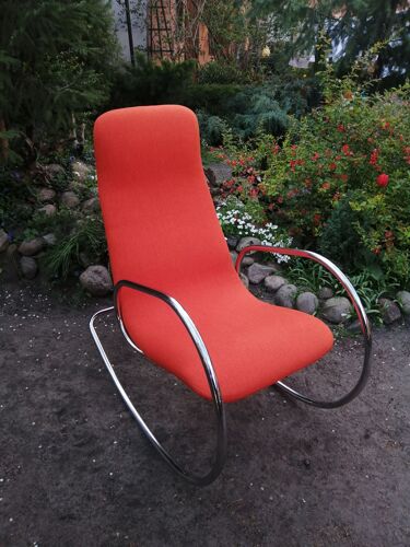 Rocking chair S 826, designed by U. Böhme, Thonet, 1970s