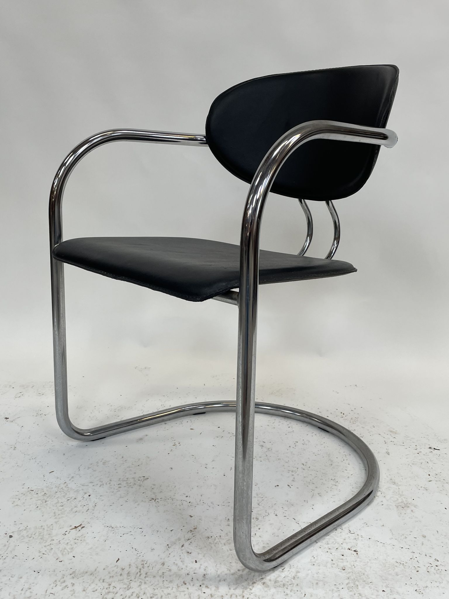 Vintage dining chair effezeta made in Italy design chrome