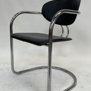 Vintage dining chair effezeta made in Italy design chrome