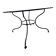 Round dining table in glass and wrought iron.