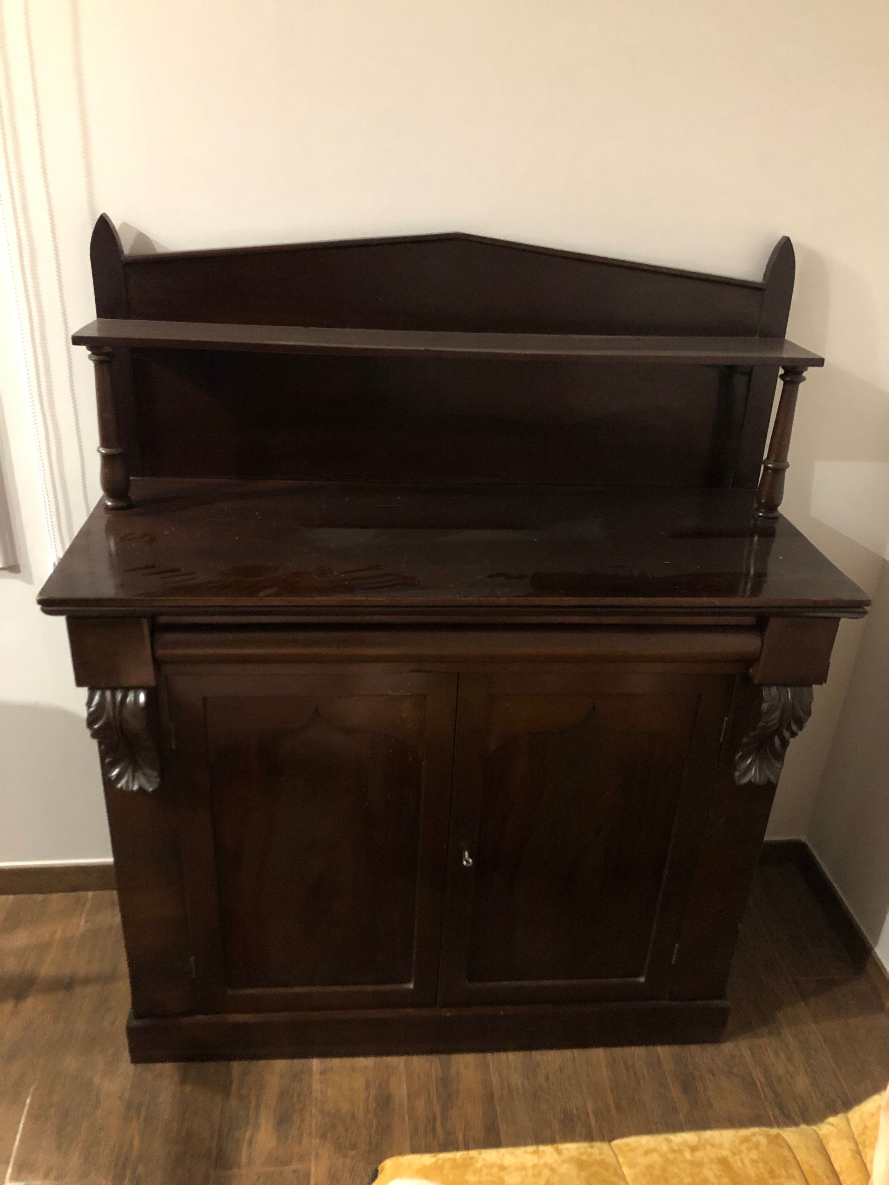 Two-door cabinet with drawer