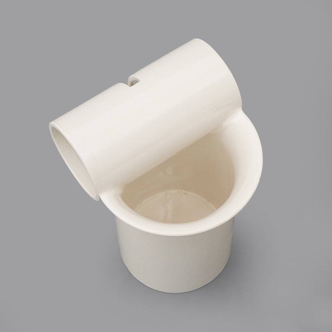 White ceramic vase by Enzo Bioli for Il Picchio, 1970s