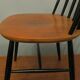 Vintage set of 4 ercol ebonized stick back chairs 1950s