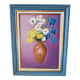 Framed floral oil on canvas – Vintage still life