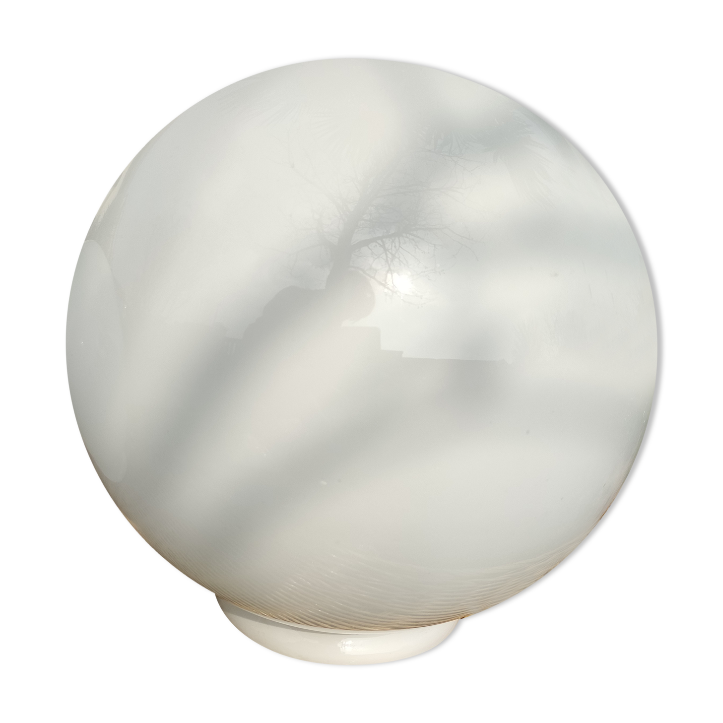 White opaline globe medium format