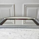 mirrored tray in chrome and wood 60s
