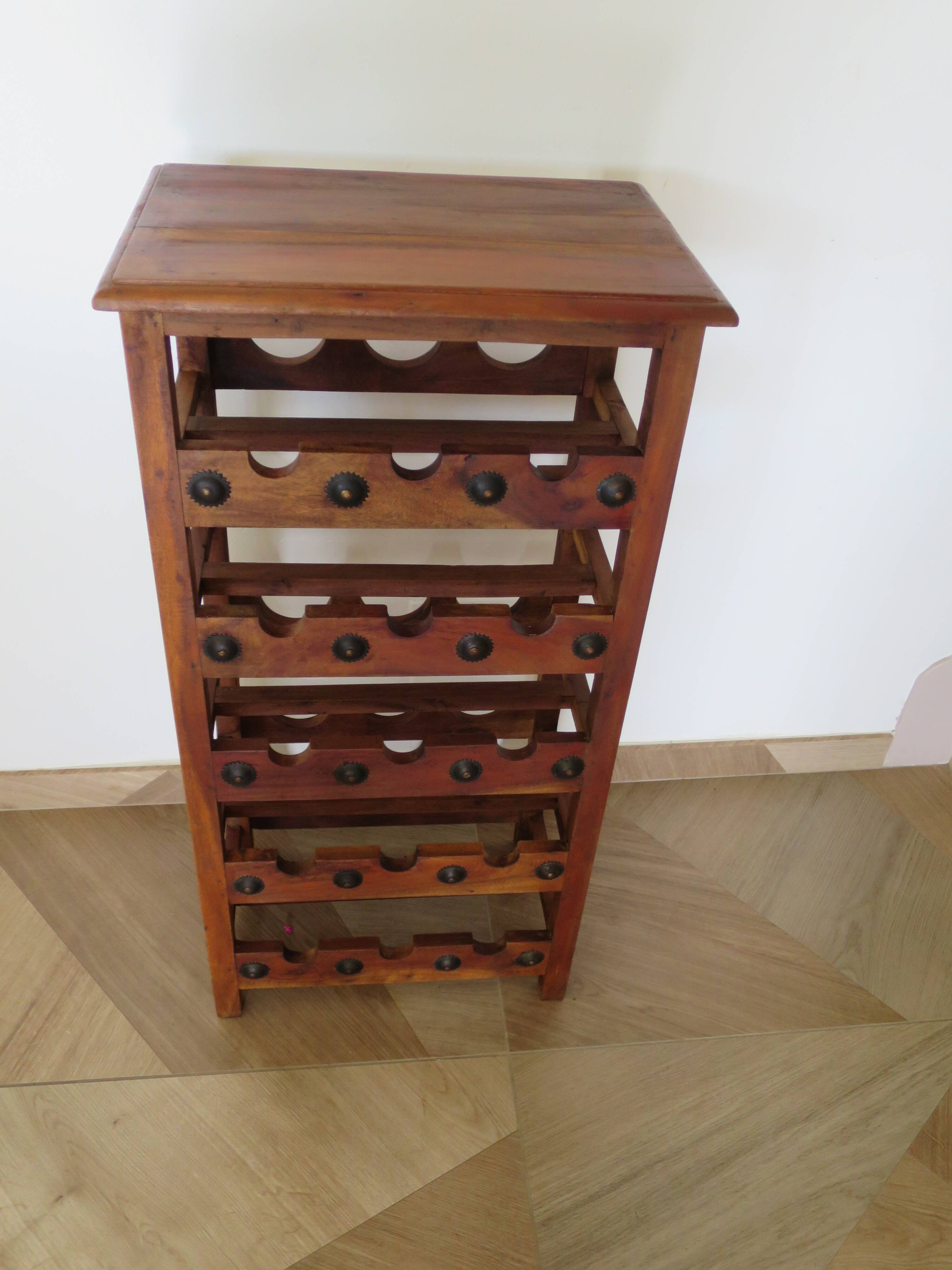 Solid wood wine rack