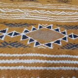 Handmade mustard hallway carpet, 200x60 cm