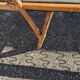 90/190 bed in vintage rattan wicker bamboo Scandinavian design handcrafted