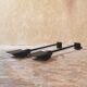 Pair of "fael luce ufo" sign wall lamps - 90s