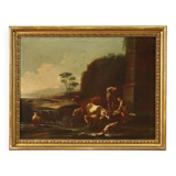 Painting of the Roman school of the 17th century landscape