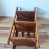 Rattan / wicker shelf, vintage, 50s