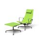 Eames EA 124 Armchair & EA 125 Ottoman for Vitra - Green Fabric