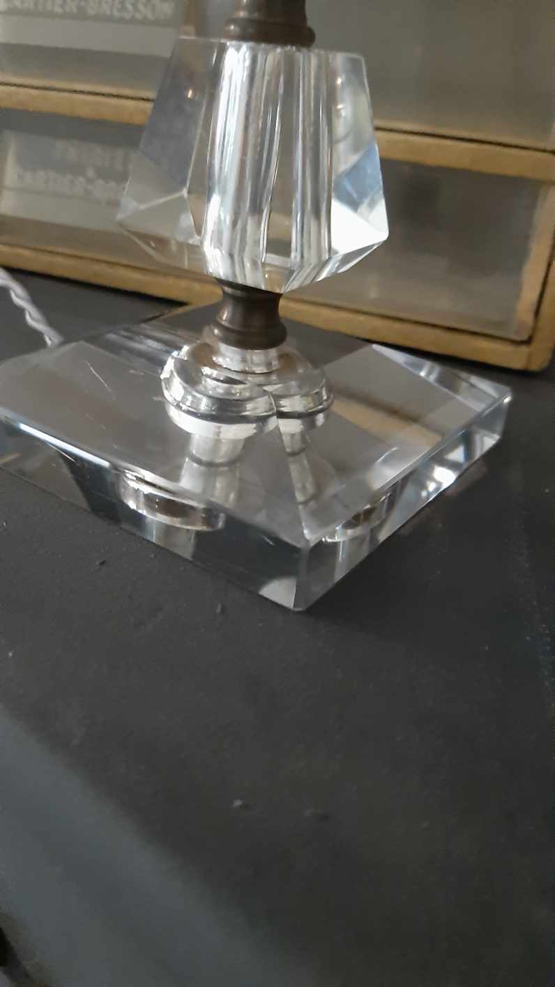 Vintage glass table lamp