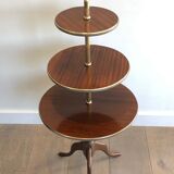 Round table of neoclassical style with triple plateaux 1940