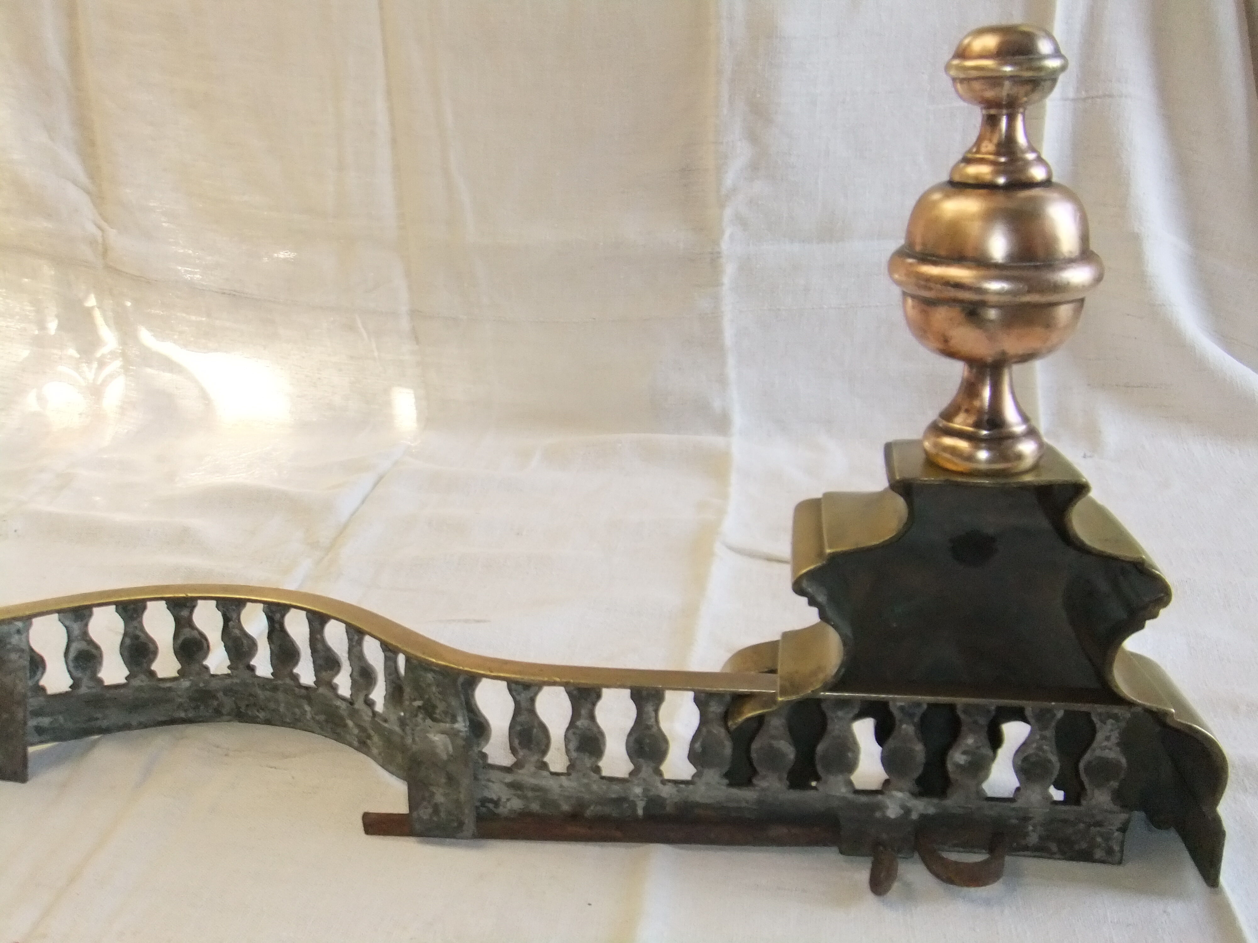 Bronze fireplace bar XIX Front trim Fireplace accessory Louis XV